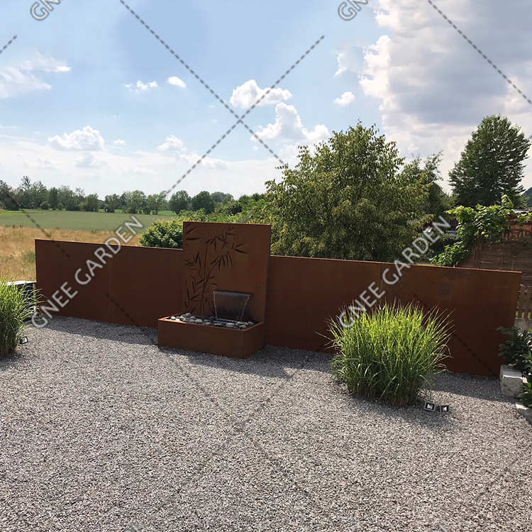 rusted corten water features 2