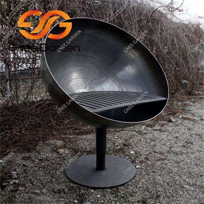 Corten Steel wood charcoal grill(2)