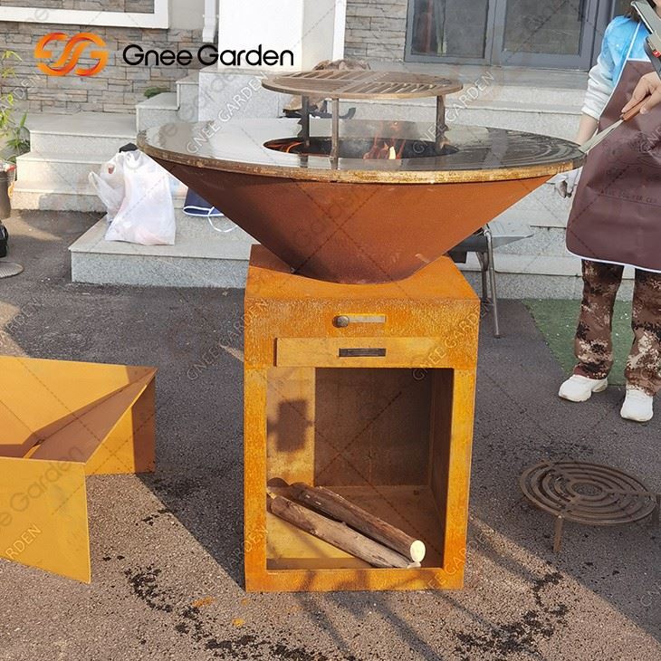Customized Wholesale Factory Direct Outdoor BBQ Kitchen Corten Steel BBQ