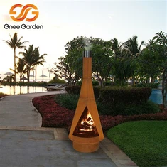 Corten Steel puinen takka