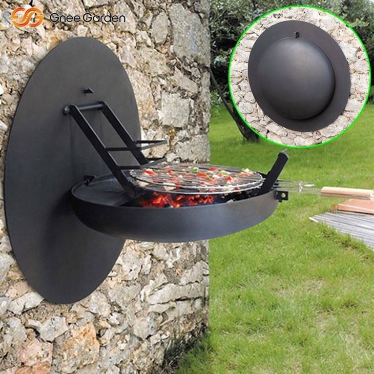 Steel Wall-Mounted Black Mini Fire Pit