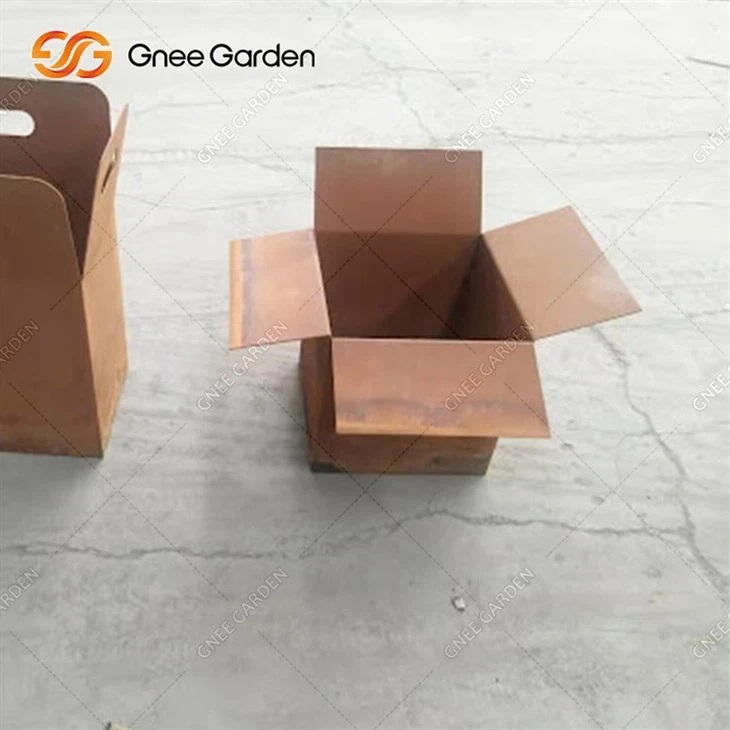 large corten steel planters