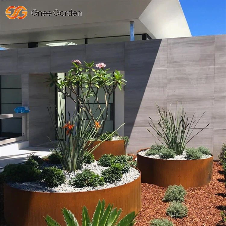 Corten Steel Open Garden Rings