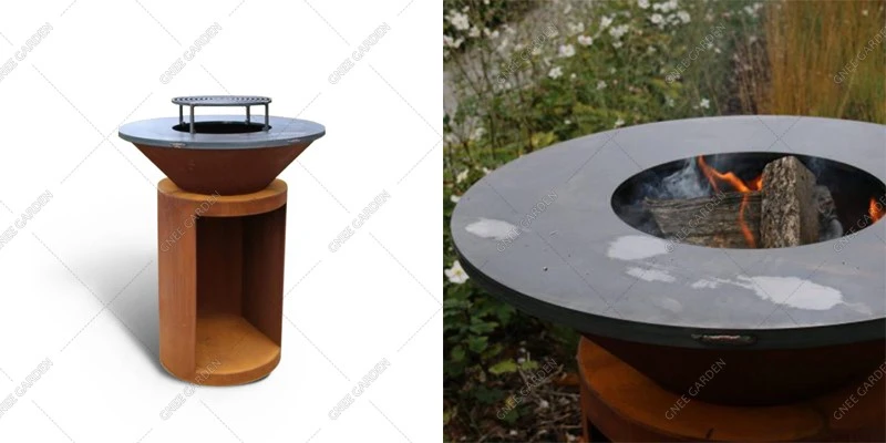 corten steel charcoal grill corten steel charcoal grill