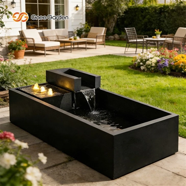 Steel Water Features With LED Lighting