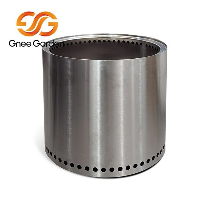 round stainless steel fire pit